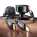 Адаптер автомобільний USAMS Car Charger With 2in1 Retractable Cable Type-C + Lightning US-CC219 C41 |30W, PD/QC|