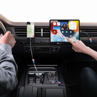 Адаптер автомобільний USAMS Car Charger With 2in1 Retractable Cable Type-C + Lightning US-CC219 C41 |30W, PD/QC|