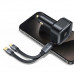 Адаптер автомобільний USAMS Car Charger With 2in1 Retractable Cable Type-C + Lightning US-CC219 C41 |30W, PD/QC|