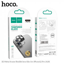 Захисне скло HOCO 3D Metal frame flexible Lens film дпя камери iPhone 12 Pro (A18)