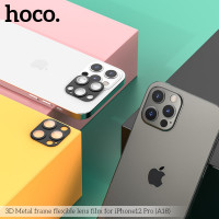 Захисне скло HOCO 3D Metal frame flexible Lens film дпя камери iPhone 12 Pro (A18)