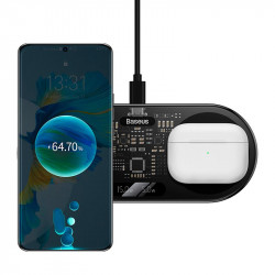 Зарядка Qi Baseus Digital LED Display 2in1 Wireless Charger Universal version |20W|
