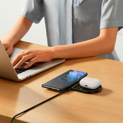 Зарядка Qi Baseus Digital LED Display 2in1 Wireless Charger Universal version |20W|