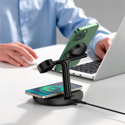 Зарядка Qi Baseus Swan 3-in-1 Wireless Magnetic Charging Bracket Universal version |20W|
