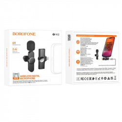 Мікрофон Borofone Lightning Trophy Lavalier wireless digital microphone BFK12 |2.4G, 6h|