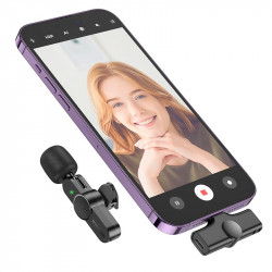 Мікрофон Borofone Lightning Trophy Lavalier wireless digital microphone BFK12 |2.4G, 6h|