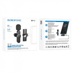 Мікрофон Borofone Type-C Trophy Lavalier wireless digital microphone BFK12 |2.4G, 6h|