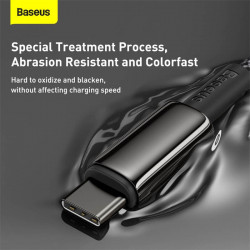 Кабель BASEUS Type-C to Type-C Tungsten Gold Fast Charging |2m, 100W, 5A| (CATWJ-A01)