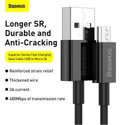 Кабель BASEUS Micro USB Superior Series Fast Charging |1m, 2A| (CAMYS-02)
