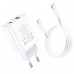 Адаптер мережевий Hoco Type-C to Lightning charger set C97A |1USB/1Type-C, 20W/3A, QC/PD|