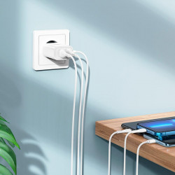 Адаптер мережевий Hoco Type-C Cable Courser dual-port charger C103A |2USB, 2.1A|