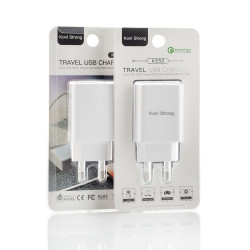 Адаптер мережевий KONI STRONG KS50 |QC3.0, 1USB, 3A|