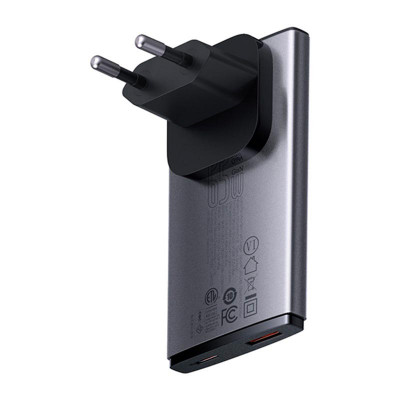 Адаптер мережевий Baseus Gan5 Pro Ultra - Slim Fast Charger C + U 65W (Overseas Edition) (CCGP150113)