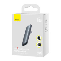 Адаптер мережевий Baseus Gan5 Pro Ultra - Slim Fast Charger C + U 65W (Overseas Edition) (CCGP150113)