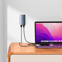 Адаптер мережевий Baseus Gan5 Pro Ultra - Slim Fast Charger C + U 65W (Overseas Edition) (CCGP150113)