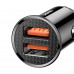 Адаптер автомобільний BASEUS Circular Plastic A + A PPS |2USB, 5A, QC 3.0| CCALL-YD02)