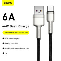 Кабель Baseus Cafule Series Metal Data Cable USB To Type-C |1m, 66W/6A|