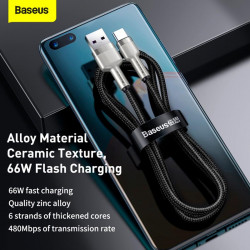 Кабель Baseus Cafule Series Metal Data Cable USB To Type-C |1m, 66W/6A|
