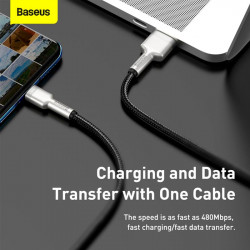 Кабель Baseus Cafule Series Metal Data Cable USB To Type-C |1m, 66W/6A|
