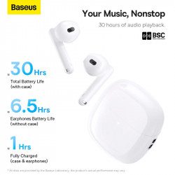 Навушники BASEUS CN Bowie WX5 True Wireless Earphones |BT5.3, 40/400mAh,ENC, 6.5h|