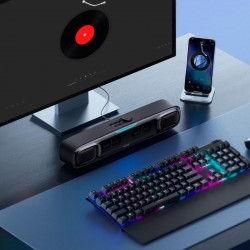 Акустика BASEUS Aequr DS10 Mini Soundbar (battery) |BT5.3, AUX/USB, OTA, RGB, 2.5Wx2|