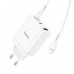 Адаптер мережевий Hoco Type-C to Lightning Cabel Start three-port charger N33 |1USB/2Type-C, PD/QC, 35W/3A|