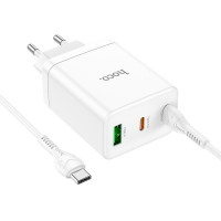 Адаптер мережевий HOCO Type-C to Type-C Cable Start three-port charger N33 |1USB/2Type-C, PD/QC, 35W/3A|