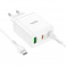 Адаптер мережевий HOCO Type-C to Type-C Cable Start three-port charger N33 |1USB/2Type-C, PD/QC, 35W/3A|