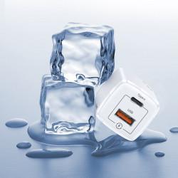 Адаптер мережевий USAMS T37 Super si Fast Charger US-CC128 |1USB/1Type-C, 20W, PD3.0/QC|