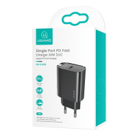 Адаптер мережевий USAMS T39 Single Port PD Fast Charger US-CC131 |1Type-C, 20W, PD3.0|