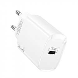 Адаптер мережевий USAMS T39 Single Port PD Fast Charger US-CC131 |1Type-C, 20W, PD3.0|