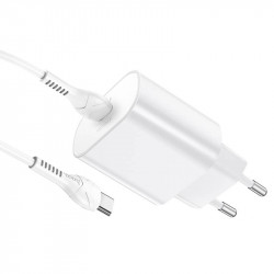 Адаптер мережевий HOCO Type-C to Type-C Cable Jetta charger set N22 |Type-C, 25W/3A, PD|