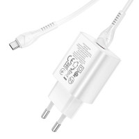 Адаптер мережевий HOCO Type-C to Type-C Cable Jetta charger set N22 |Type-C, 25W/3A, PD|