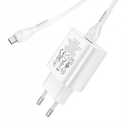 Адаптер мережевий HOCO Type-C to Type-C Cable Jetta charger set N22 |Type-C, 25W/3A, PD|