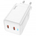 Адаптер мережевий Hoco Starlight N23 |2Type-C, 45W/3A, PD/QC|