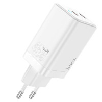 Адаптер мережевий Hoco Starlight N23 |2Type-C, 45W/3A, PD/QC|