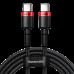 Кабель BASEUS Type-C to Type-C flash charging Cafule |2M, PD2.0 100W, (20V 5A)| (CATKLF-AL91)