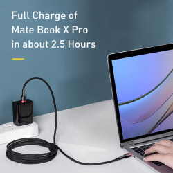 Кабель BASEUS Type-C to Type-C flash charging Cafule |2M, PD2.0 100W, (20V 5A)| (CATKLF-AL91)