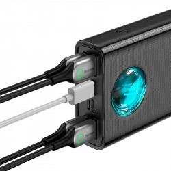 УМБ BASEUS Amblight Digital Display Quick Charge Power Bank 30000mAh |4USB/Type-C/Lightning, 65W/5A, PD/QC| (P10022400112-01)