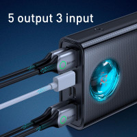 УМБ BASEUS Amblight Digital Display Quick Charge Power Bank 30000mAh |4USB/Type-C/Lightning, 65W/5A, PD/QC| (P10022400112-01)