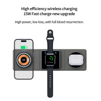 Зарядка Qi 3in1 Foldable Magnetic Wireless Charger XYJ X8 |Phone, Apple Watch, AirPods|