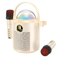 Акустика-караоке HOCO Pearlescent BT speaker with 2mic BS59 |BT5.1, TWS/TF/AUX, 5h|