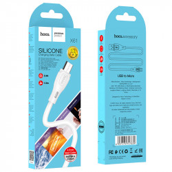 Кабель Hoco Micro USB Ultimate silicone charging data cable X61 |1m, 2.4A|