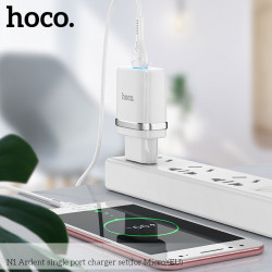 Адаптер мережевий Hoco Micro USB cable Ardent charger set N1 |1USB, 2.4A| (Safety Certified)