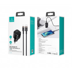 Адаптер мережевий USAMS T36 Type-C to Lightning cable Xfk Super Cube Series CC124 |1Type-C, 20W, PD|