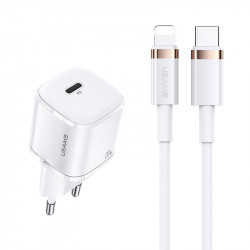 Адаптер мережевий USAMS T36 Type-C to Lightning cable Xfk Super Cube Series CC124 |1Type-C, 20W, PD|