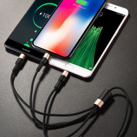 Кабель Hoco Combo Micro USB / Lightning / Type-C Xpress one pull three charging cable X26 |1m, 2A|