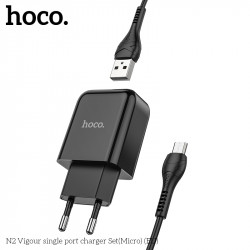 Адаптер мережевий Hoco Micro USB cable vigour N2 |1USB, 2.1A| (Safety Certified)