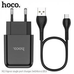 Адаптер мережевий Hoco Micro USB cable vigour N2 |1USB, 2.1A| (Safety Certified)