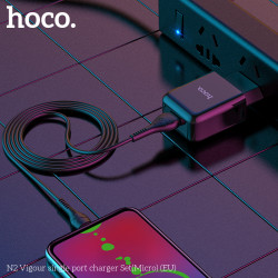 Адаптер мережевий Hoco Micro USB cable vigour N2 |1USB, 2.1A| (Safety Certified)